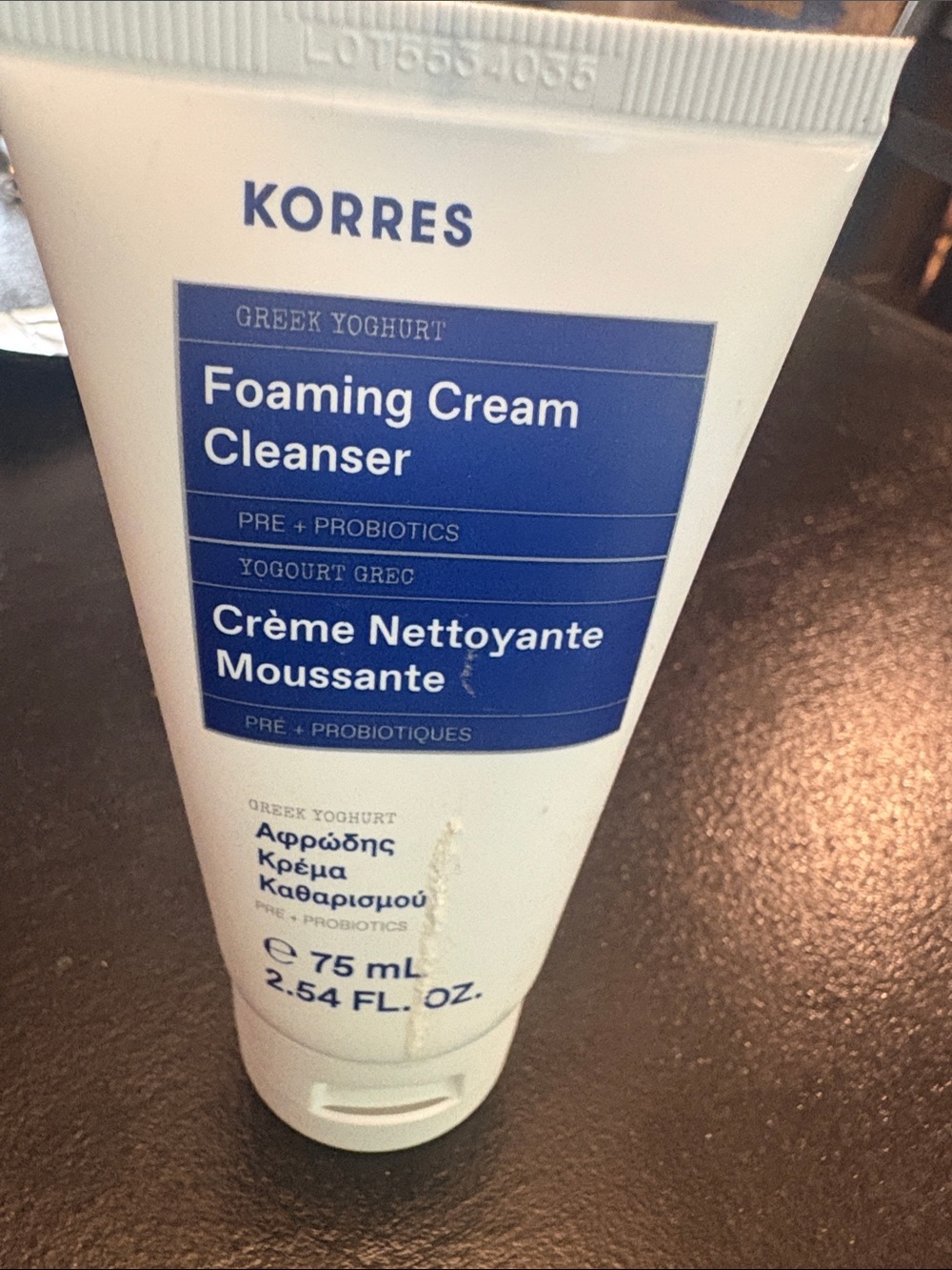 Korres Foaming Cream Cleanser — White/Blue